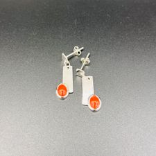 earrings - silver Ag 925 coral