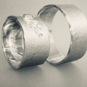 rings - silver Ag 925 diamonds
